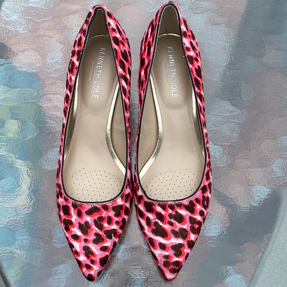 Kenneth Cole New York Morgan, calf hair kitten heel shoes